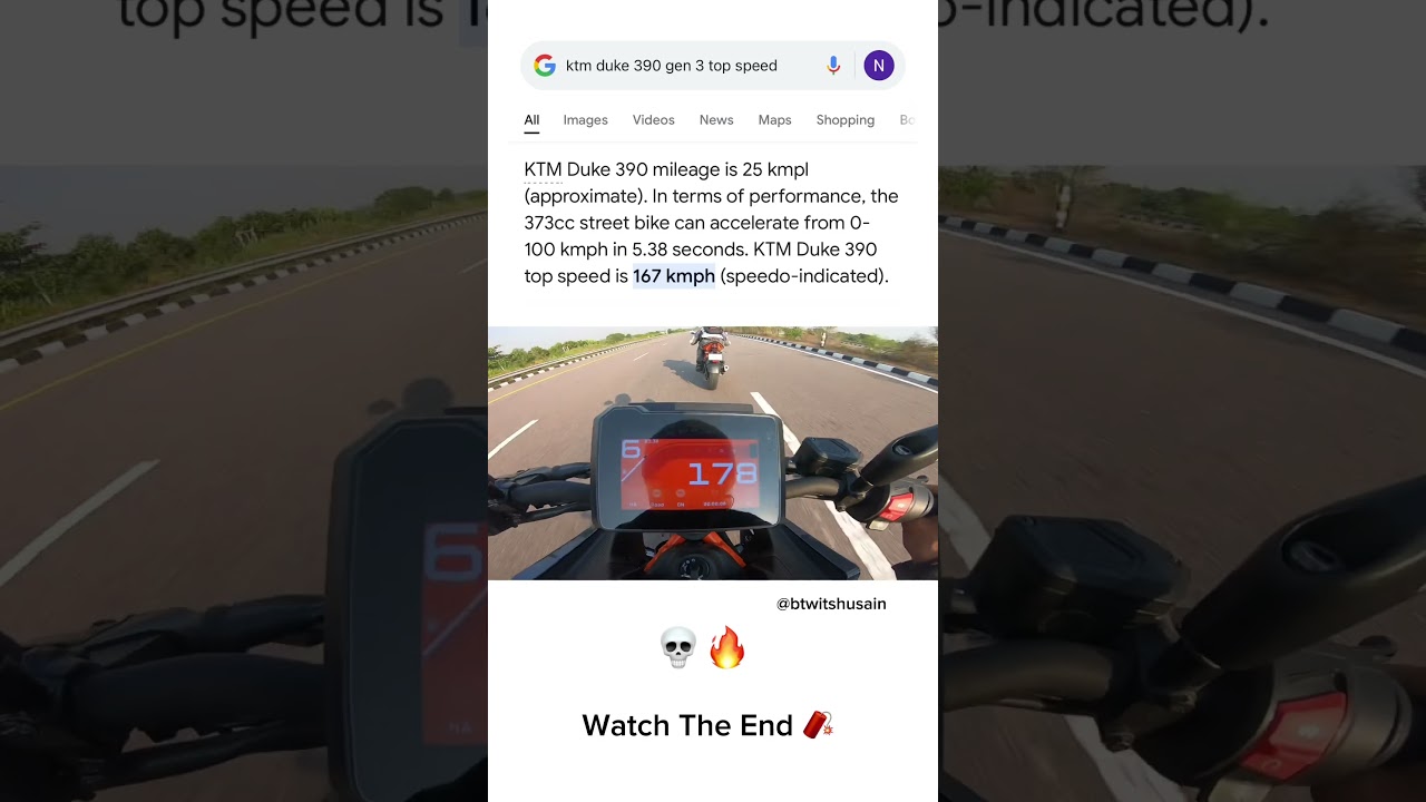 KTM Duke 390 Gen 3 Top Speed | Duke 390 Top Speed | Lucknow #duke390 #btwitshusain