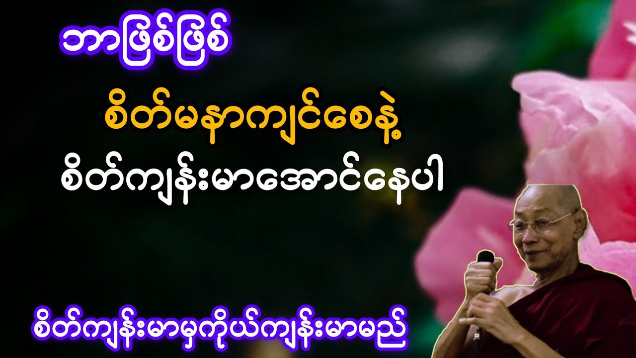 ဘာဖြစ်ဖြစ် စိတ်မနာကျင်စေနဲ့  စိတ်ကျန်းမာအောင်နေပါ(ပါချုပ်ဆရာတော်)