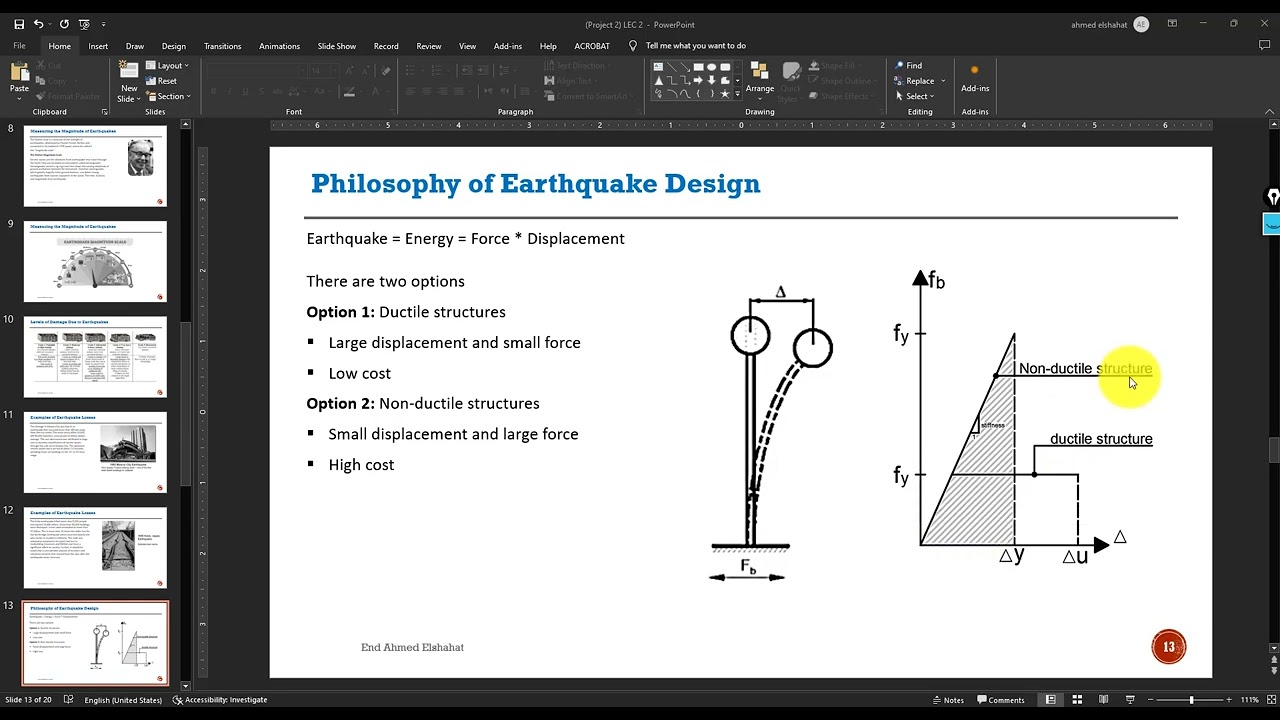 Philosophy of Earthquake Design