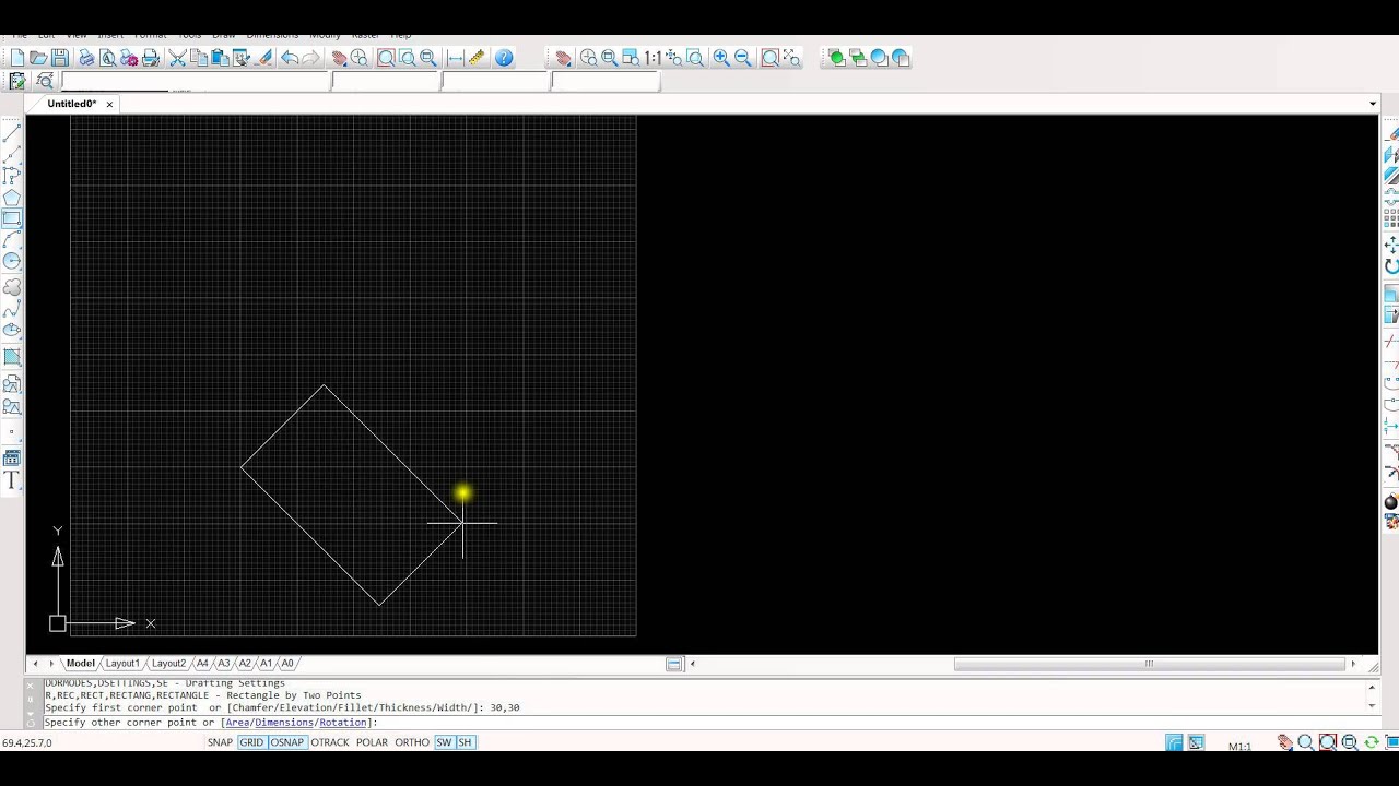 NanoCAD 5 Tutorial English - Part 2:  Drawing basic shapes