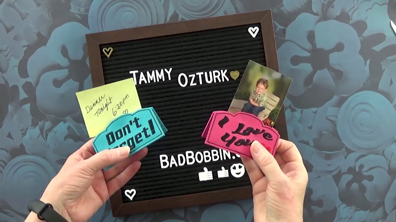 How to Make The ITH Embroidered Note /Photo Holder by Bad Bobbin