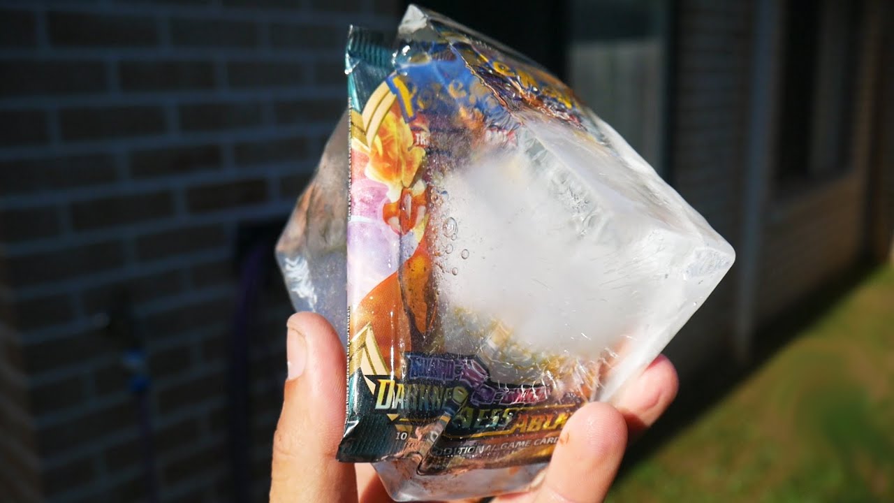 FREEZING A POKEMON BOOSTER PACK!!  (Pok&eacute;mon Card Experiment)