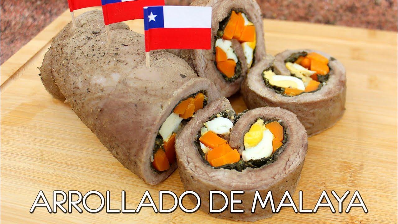 Arrollado de malaya (matambre arrollado), RECETA CHILENA - Come como príncipe