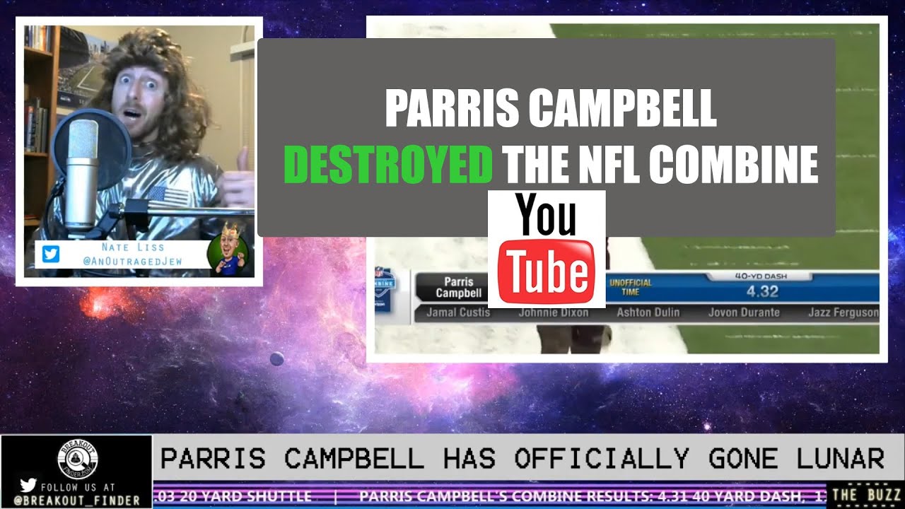Parris Campbell went lunar at the 2019 NFL combine
