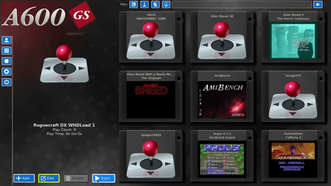 Installing and playing RogueCraft 1.8 on the A600GS / A1200NG
