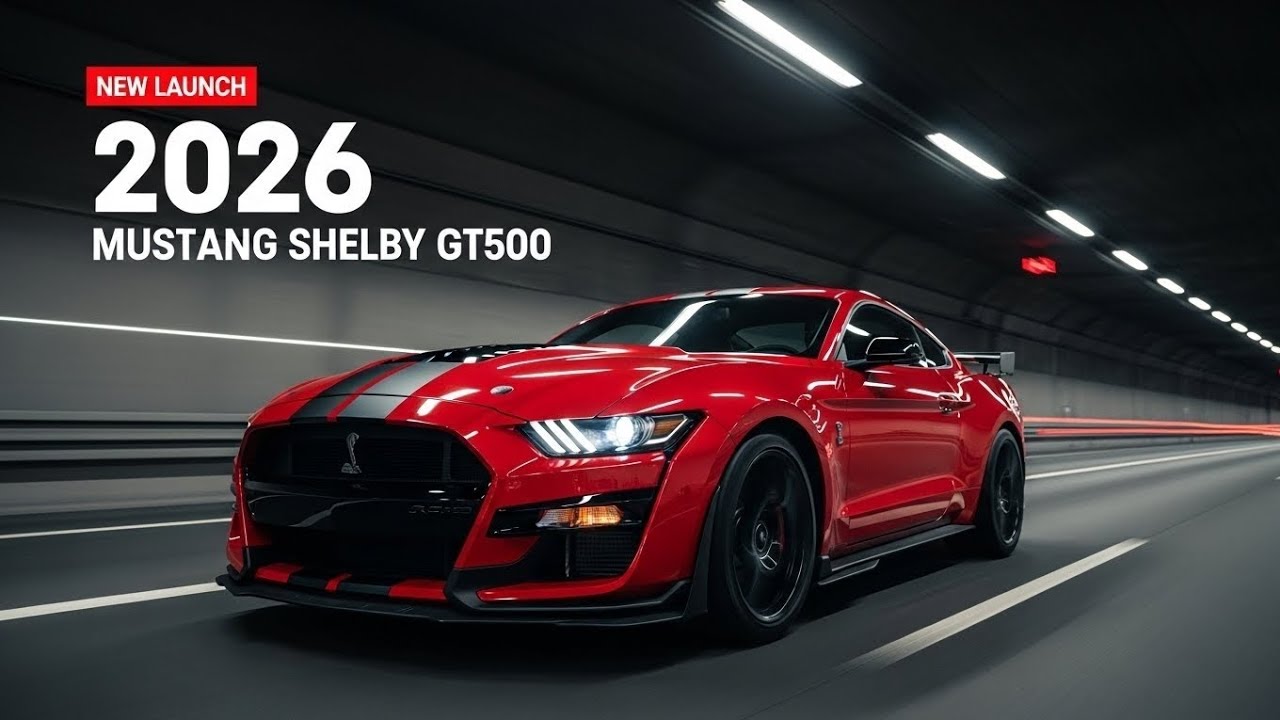 Mustang Shelby GT500 Review 🔥 Red & Black Beast with Supercharged V8