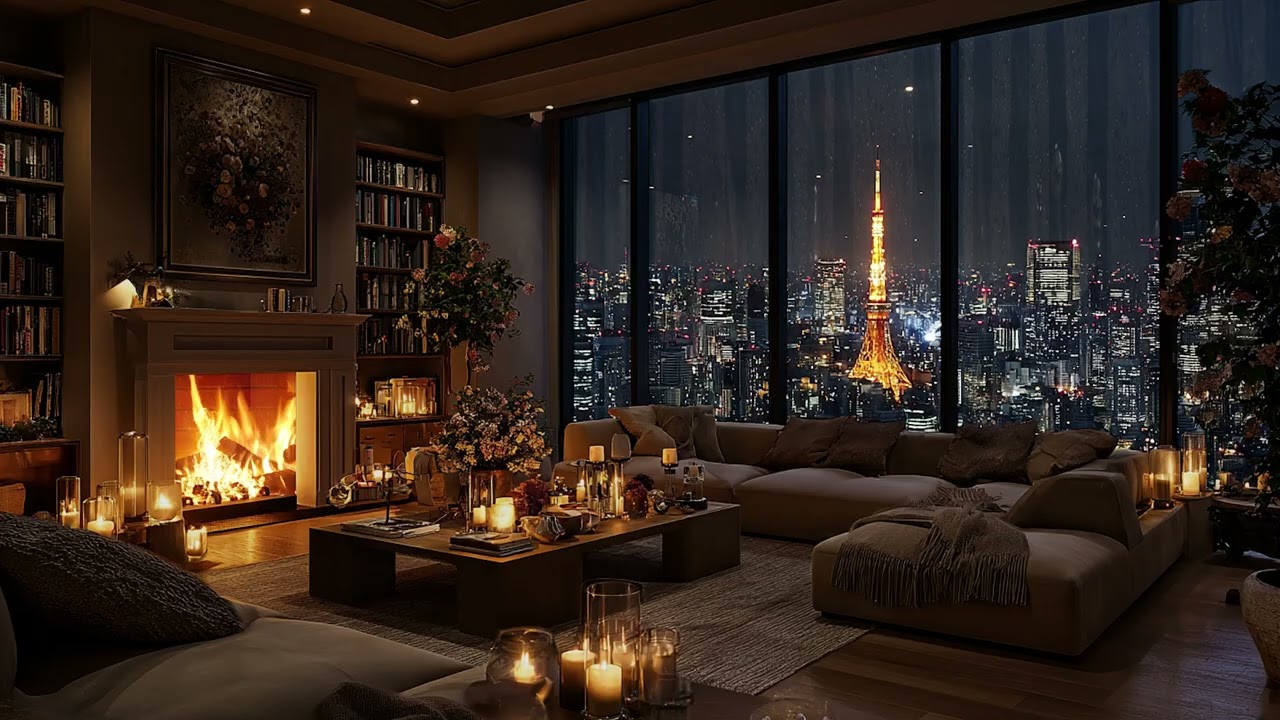 Late Night Jazz While Rain Falls Outside 🎷🌧️ Perfect Chill Atmosphere