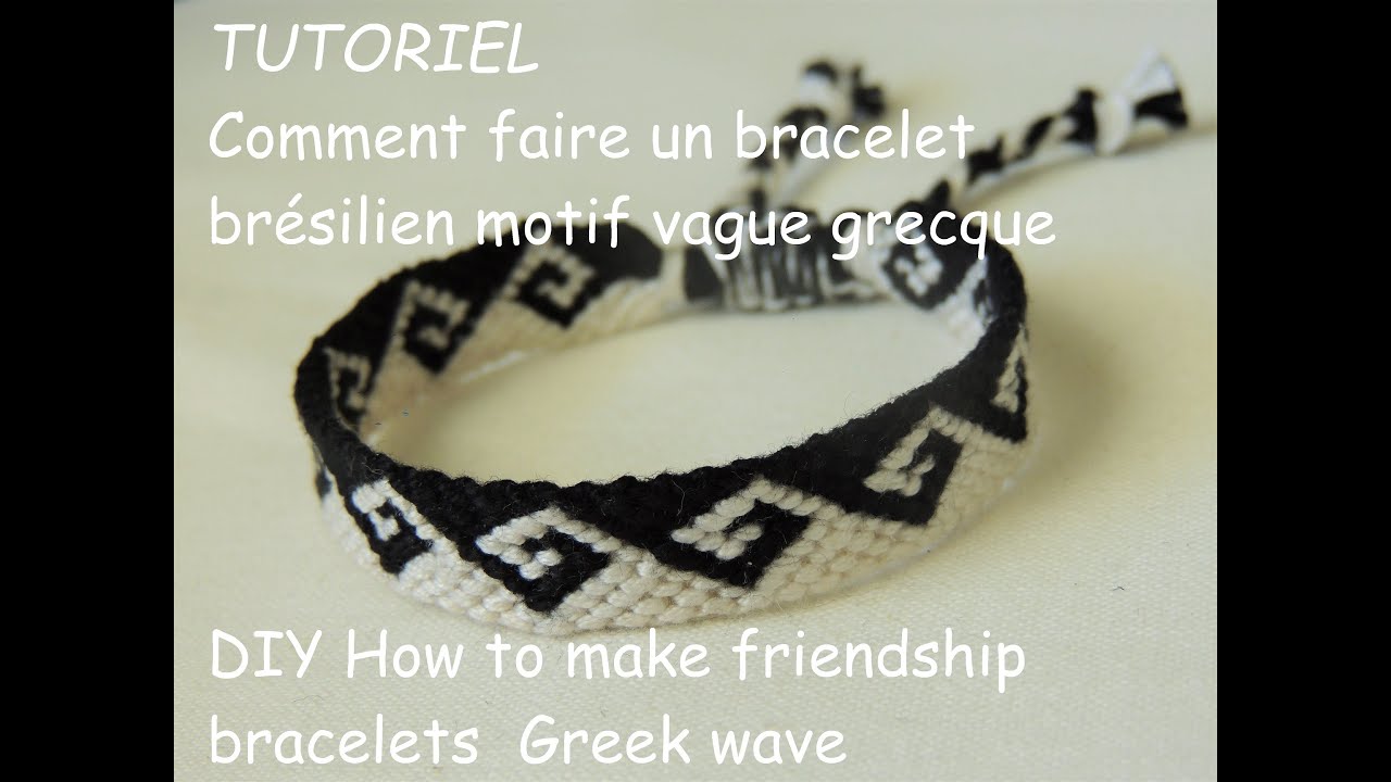 Comment faire une bracelet brésilien vague grecque (DIY how to make friendship bracelets greek wave)