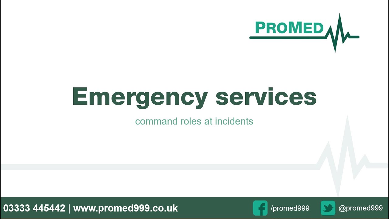ProMed - Webinar: Emergency services command roles at incidents