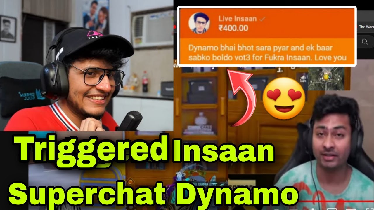 Triggered Insaan Raid Dynamo & Superchat 🔥🤩