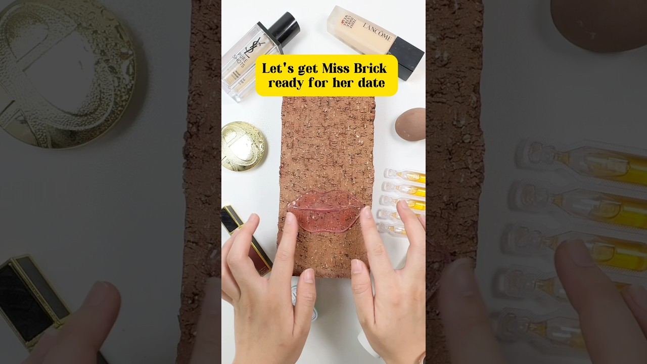 ASMR Let&rsquo;s get Miss Brick ready for her date 💋 #asmr #makeup #asmrsounds #satisfying
