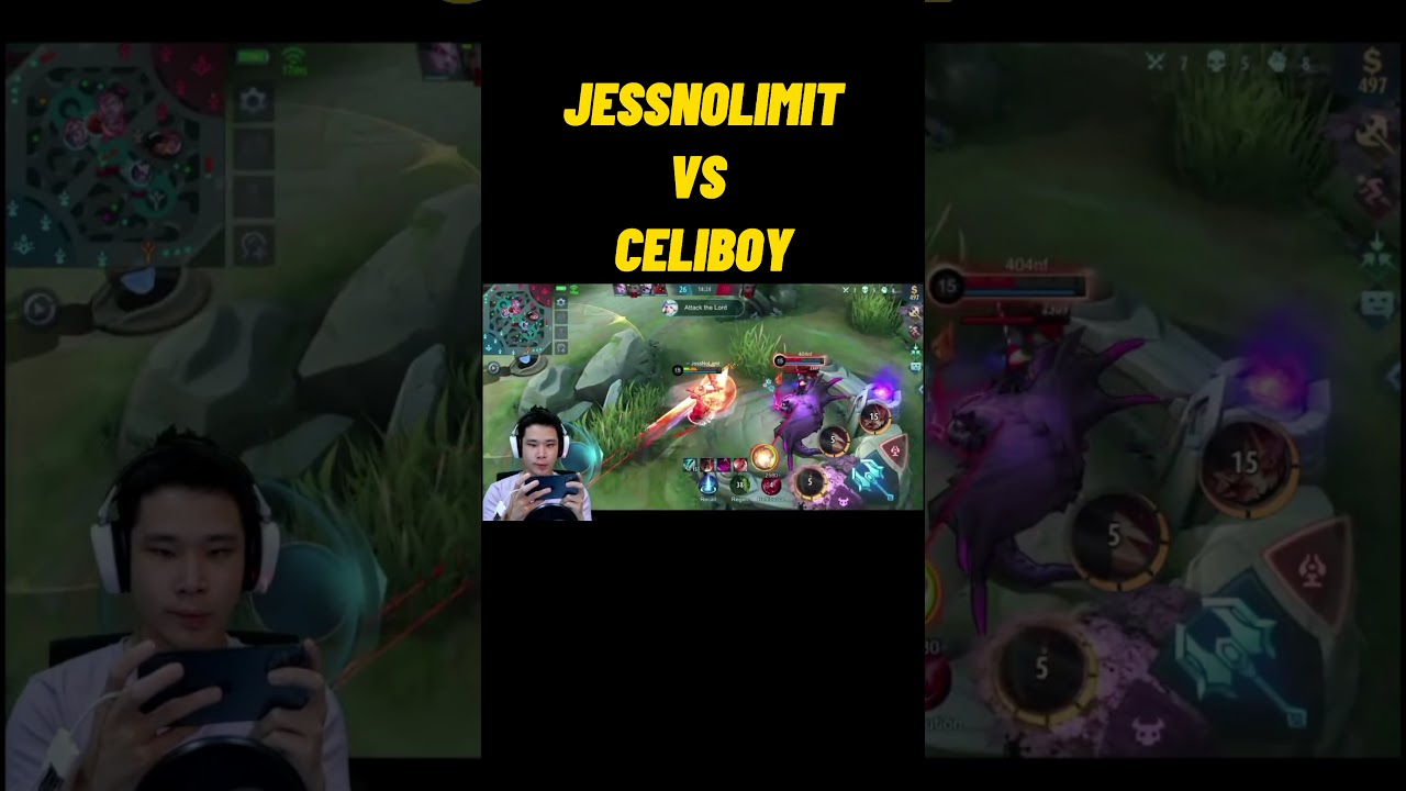 JESSNOLIMIT KETEMU CELIBOY DI RANK? CELIBOY KALAH MEKANIK BANTING SAMPE BANTING HP🥵 #shorts #mlbb