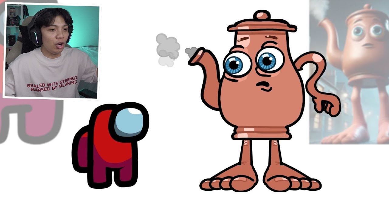 React MEME Mini Crewmate Kills Italian Brainrot 2