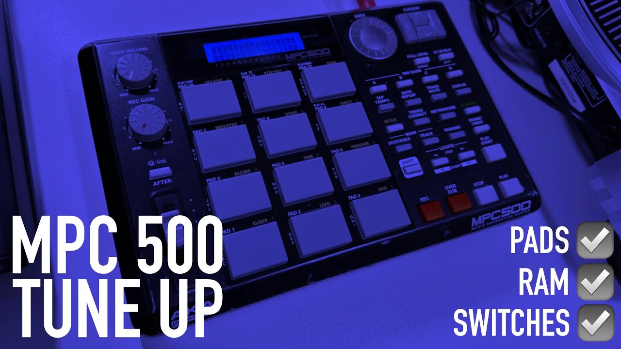 Akai MPC 500 - Cheap & Easy Fix Pads Sensitivity, RAM Upgrade, Broken Switches - Nervouscook$
