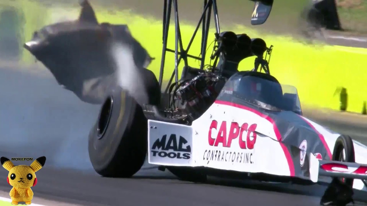 Steve Torrence Top Fuel Crash Dallas 2017 [Super Slow Motion]