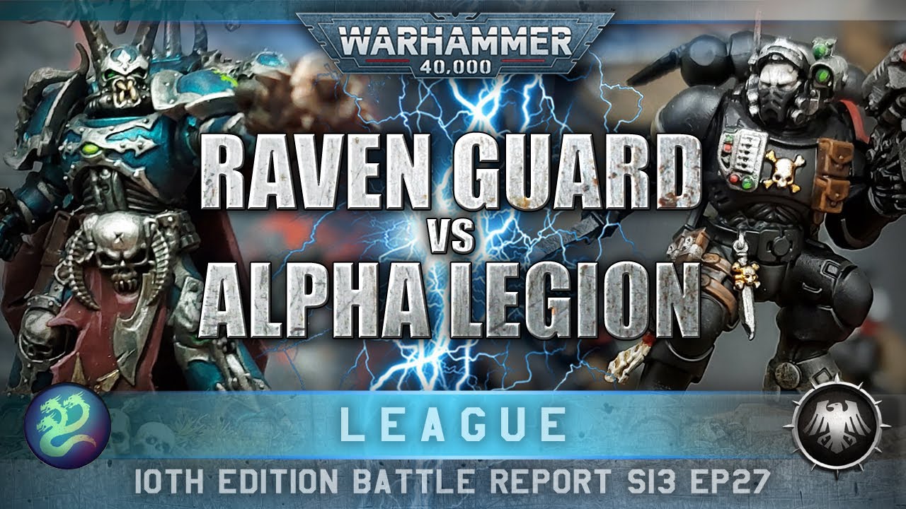 Raven Guard Space Marines vs Chaos Space Marines Warhammer 40K Battle Report 10th Edition 2000pts