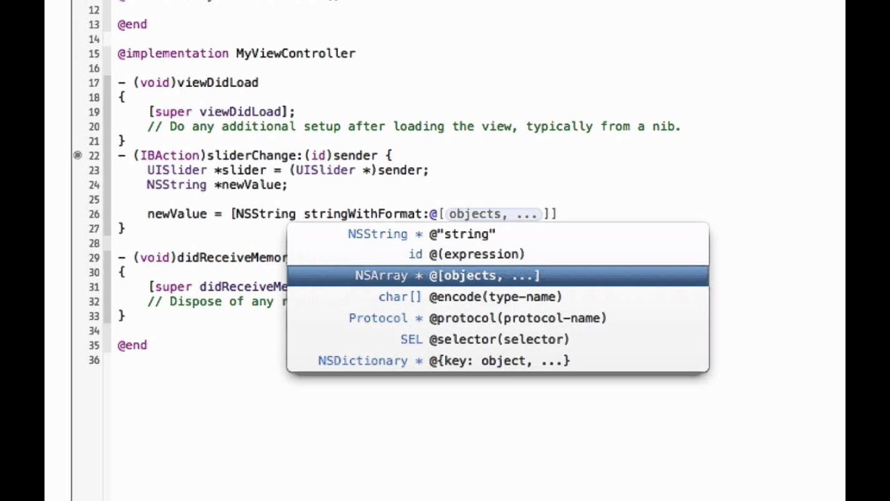 How to Use a Slider in Objective C