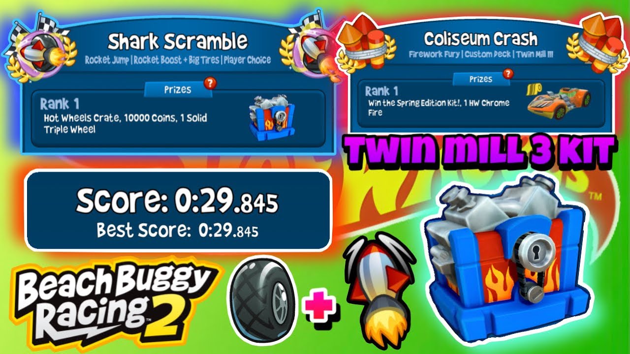 Shark Scramble 🦈| Hotwheels Crate 🌶️Prize✨| Twister 🌪️| Beach Buggy Racing 2 🏖🏁| BB Racing 2
