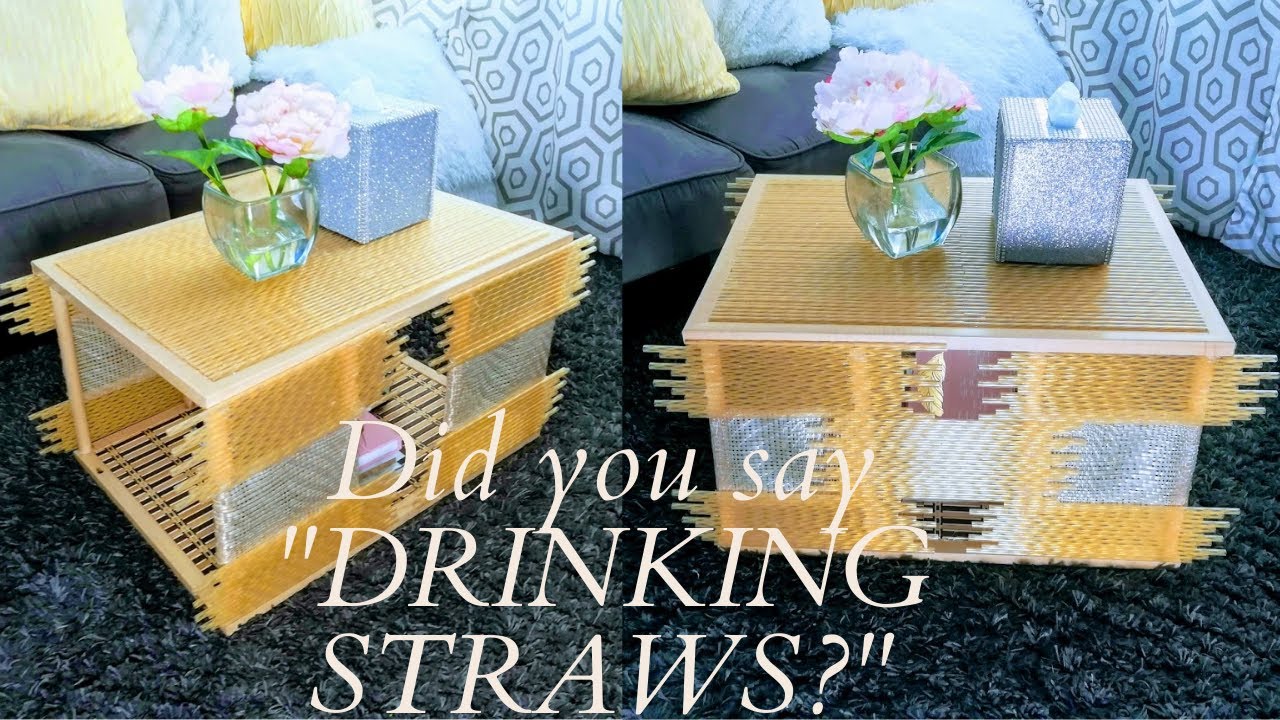 DIY COFFEE TABLE using Reusable Straws