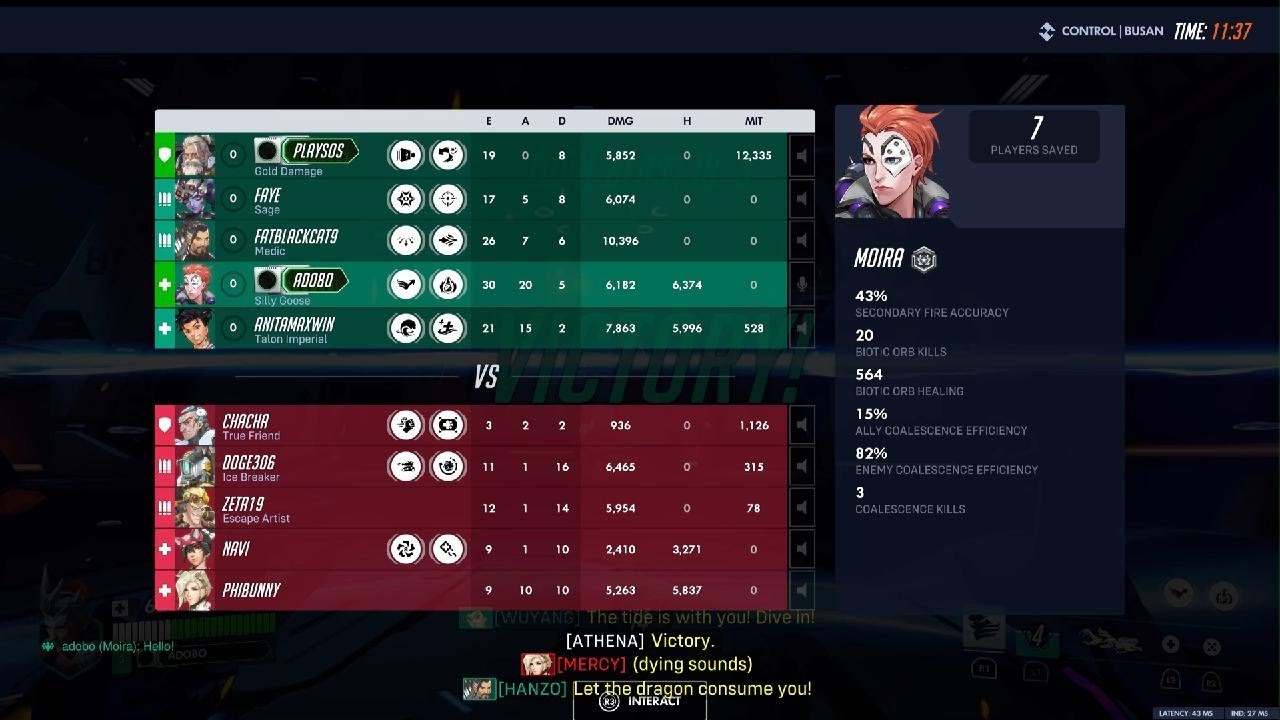 Busan (QP) - Moira W with some soft throwing
