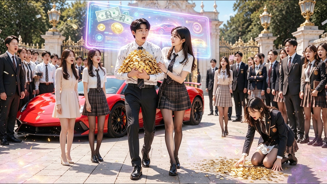 Day 1: The System Gave a Poor Student a Supercar! Every Campus Beauty Chased Him! School Shocked!