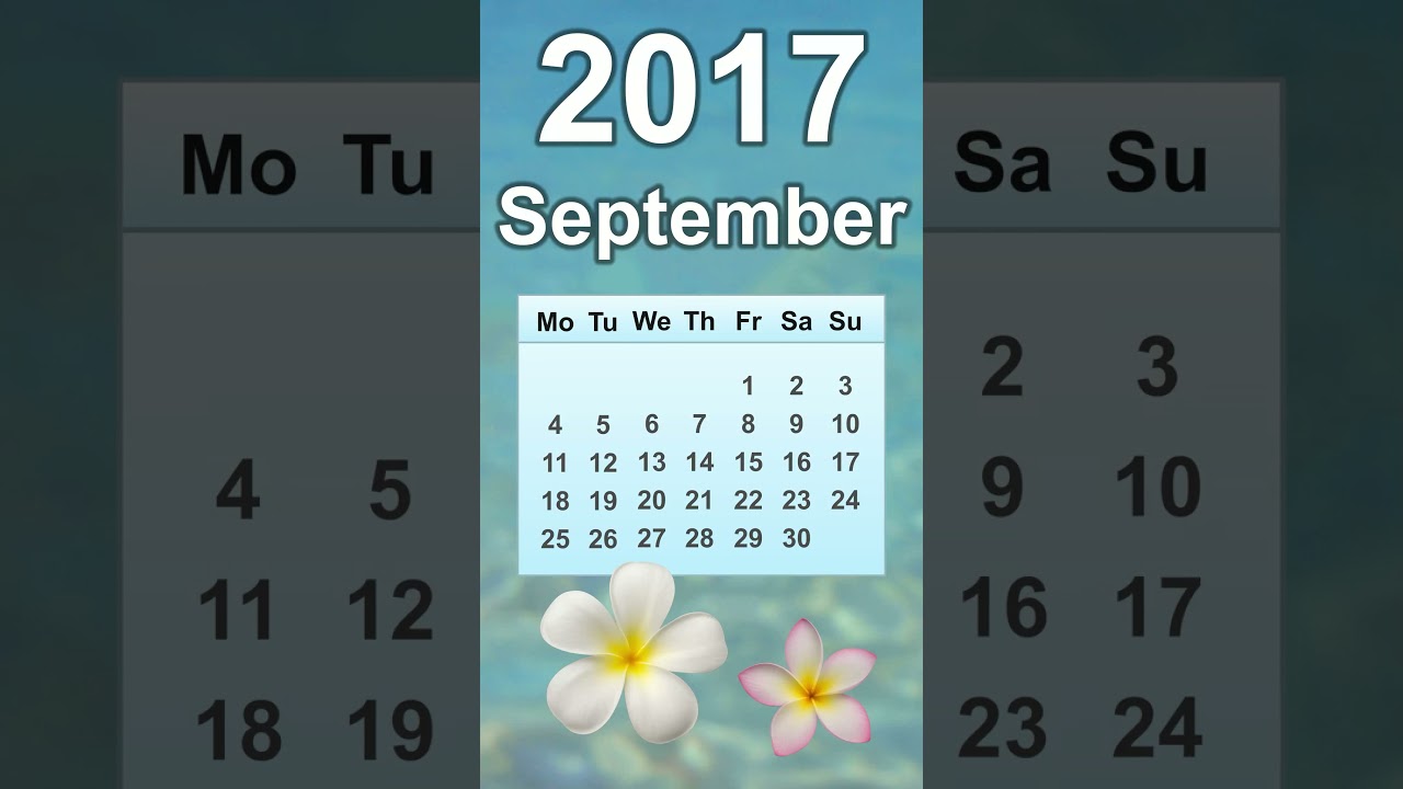 September 2017 Calendar