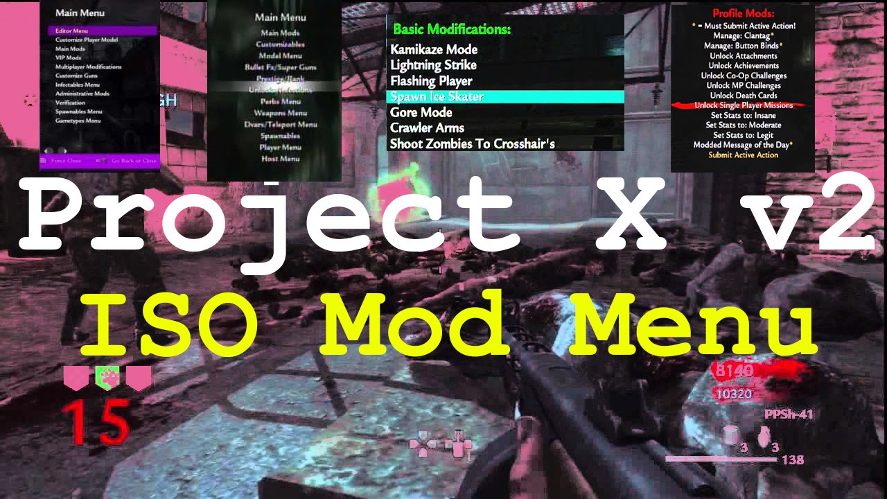 Call of Duty World at War Project X v2 ISO Mod Showcase