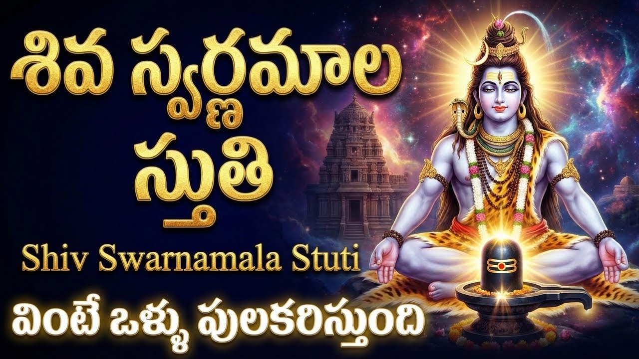 శివ స్వర్ణమాల స్తుతి | Shiv Swarnamala Stuti with Telugu Lyrics | Lord Shiva Devotional