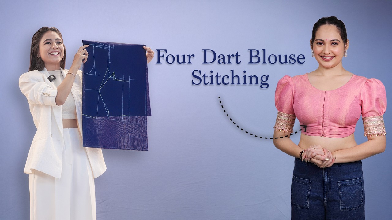 Priya Ma’am के साथ सीखिए Four Dart Blouse का Front Part Stitching ✂️👗