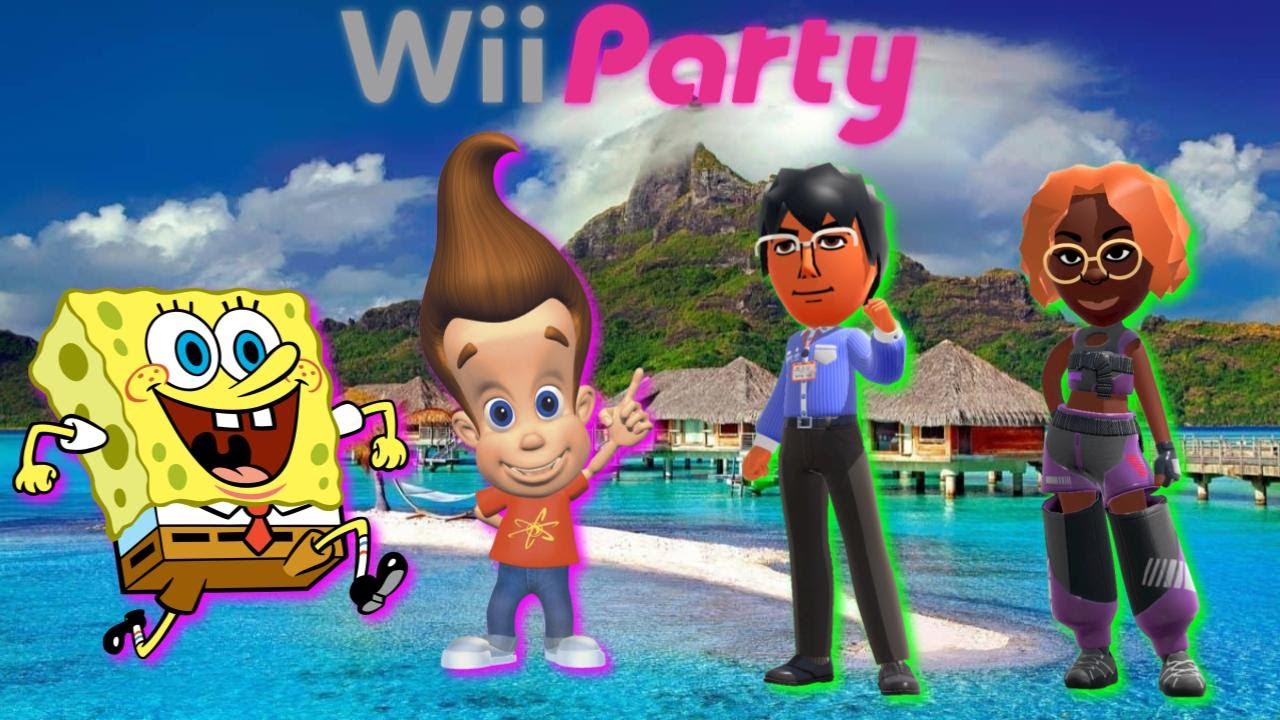 Wii Party - Остров настольных игр - Губка Боб против Джимми против Криса против Фату (Эпизод 463)