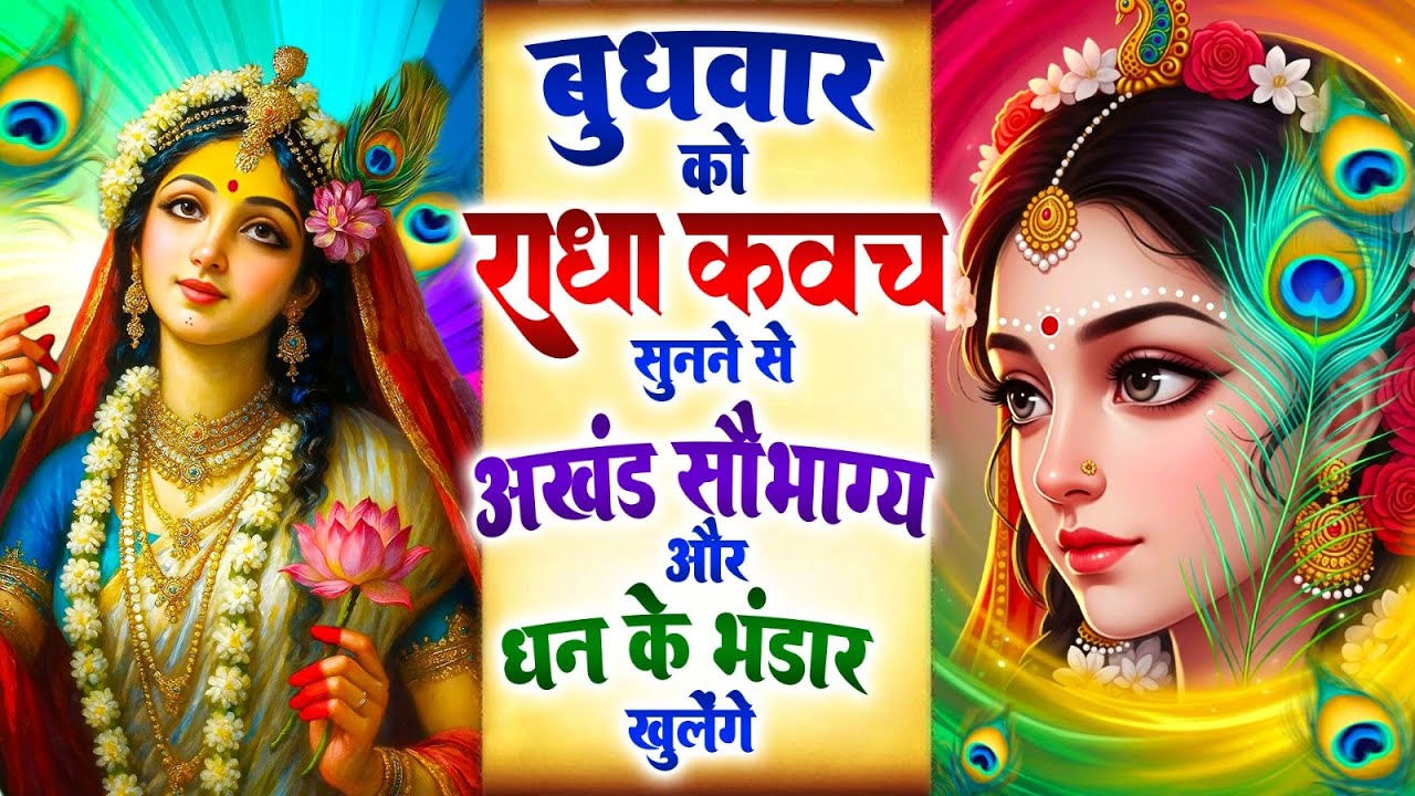 बुधवार को #राधा कवच सुनने से अखंड सौभाग्य और धन के भंडार खुलेंगे | Shree Radha Kavach 2025