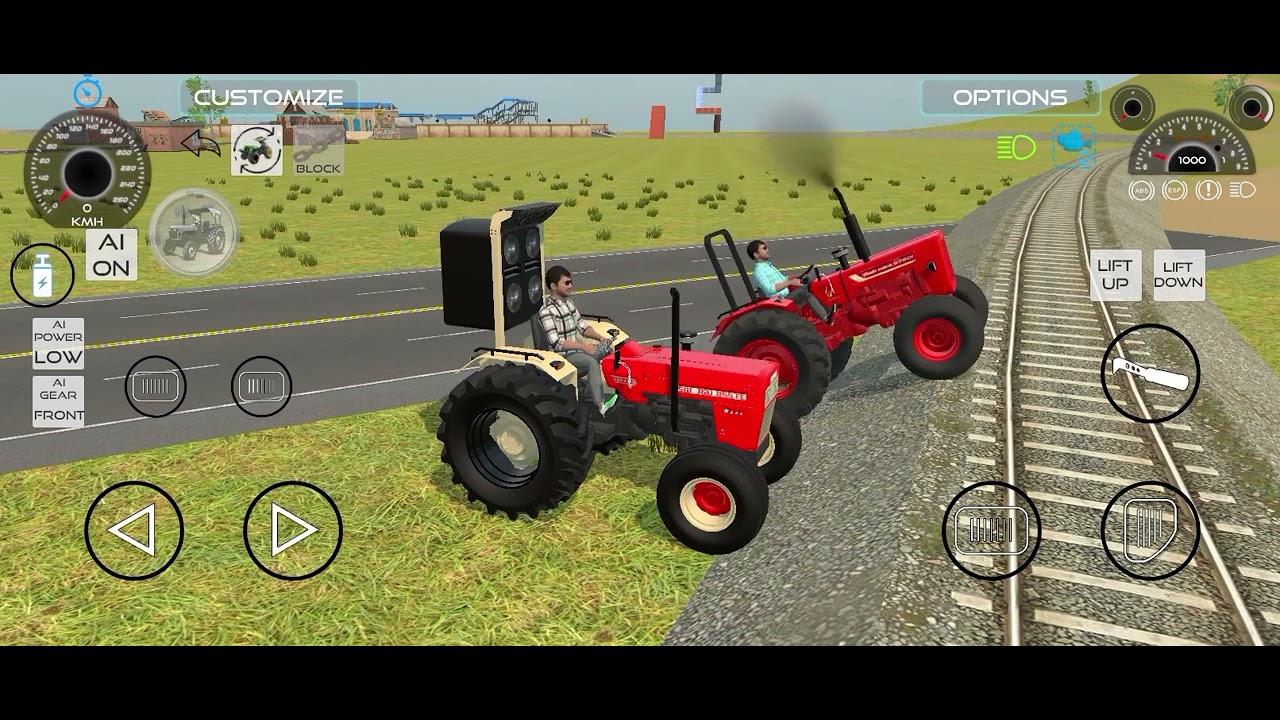 Swaraj 855 ने लो गियर में 7 फीट ऊँची रेल पटरी चढ़ाई | Power Test 💪 #gaming #viralvideo 