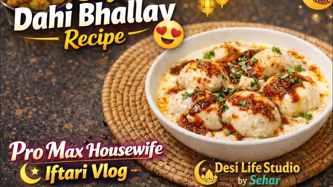 “Soft Dahi Bhallay Recipe 😍 | Ali ki farmish  pay dahi bhaly bany | Desi Life Studio by Sehar 