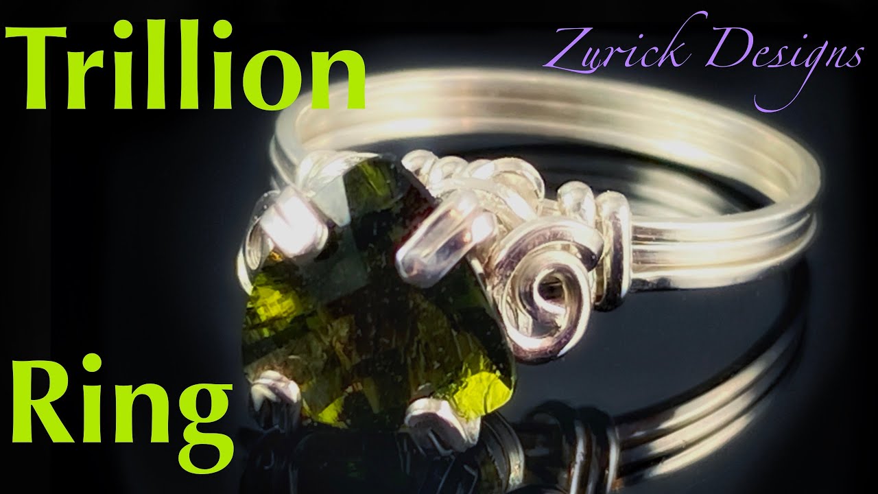 Wire Wrapped Prong Ring Setting For Faceted Gemstones