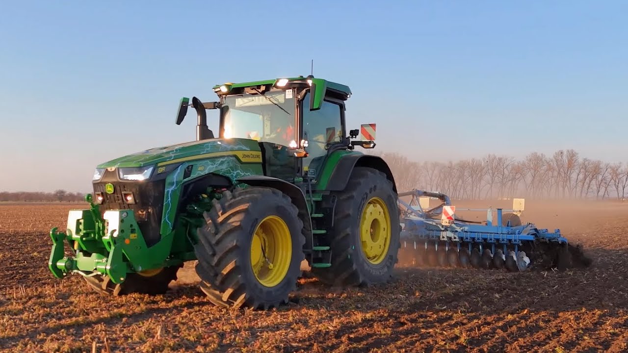 Nový John Deere 8R 410 eAutoPowr |První Jarní předseťová příprava 2025