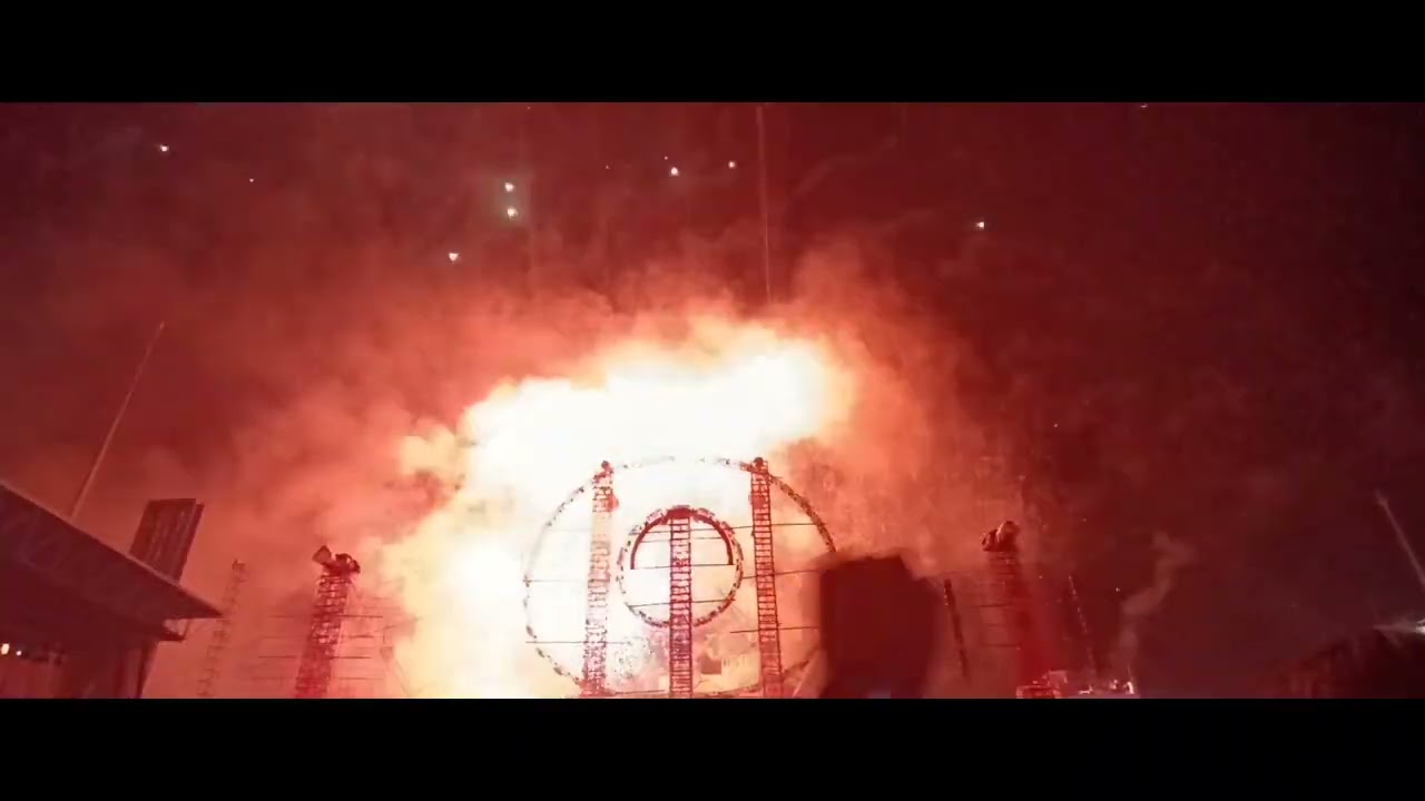 Piromusical en honor al Divino Salvador en Huixcolotla Puebla. Pirotecnia la palma 2025