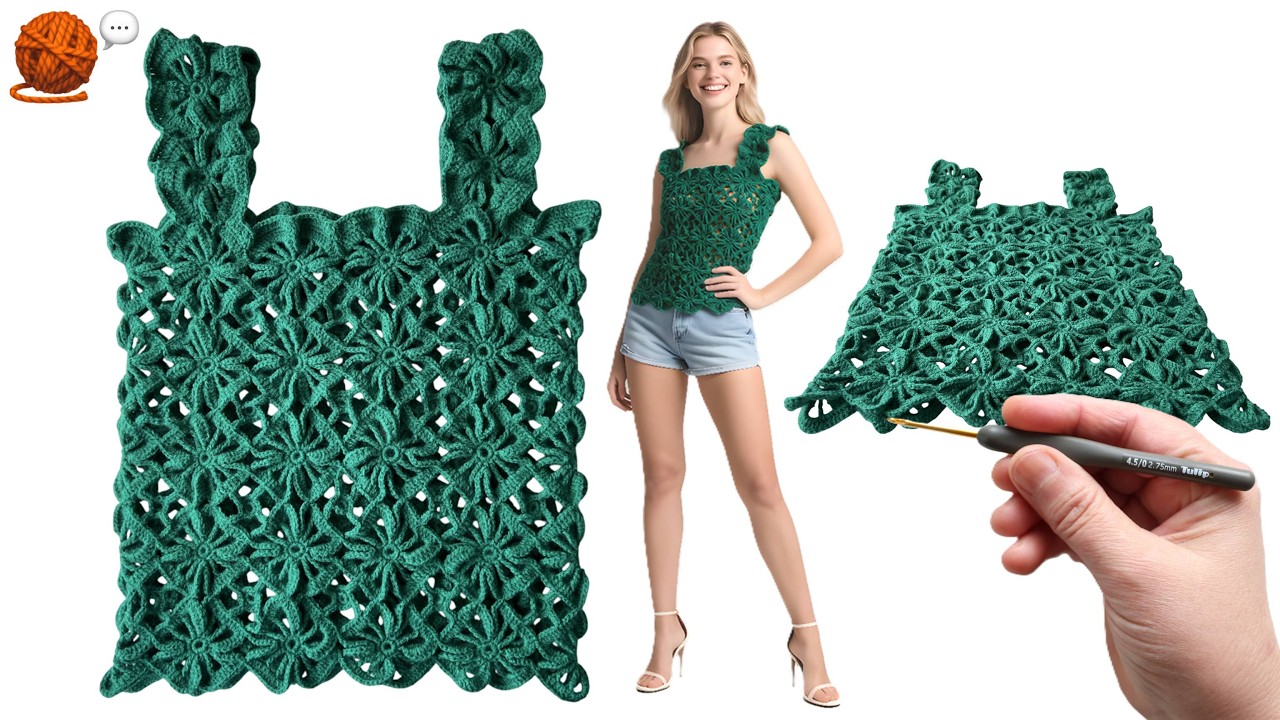Tığ işi bluz/askılı bluz nasıl örülür? 🧶🩱🪡 How to knit a crochet blouse/tank top? #Örgü&Sohbet