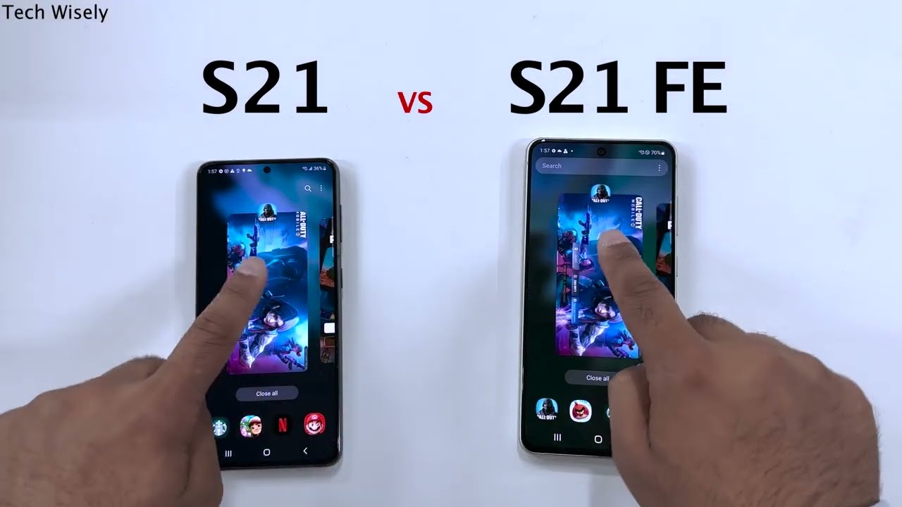 SAMSUNG S21 vs S21 FE in 2023 - Speed Test