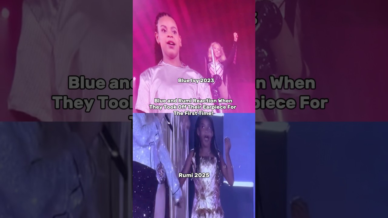 Blue Ivy 2023 vs Rumi 2025 - Their Reaction When They Heard The Crowd For The First Time #beyonce