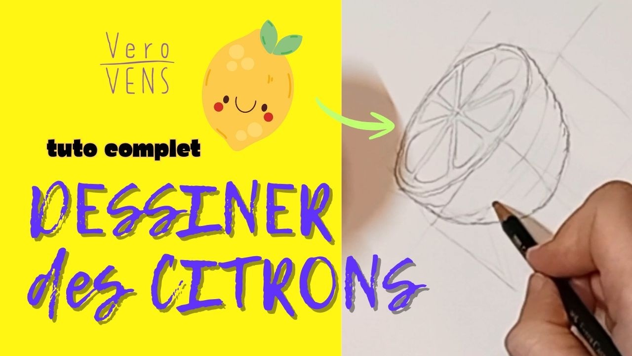 Apprenons à dessiner un citron! facile et fun