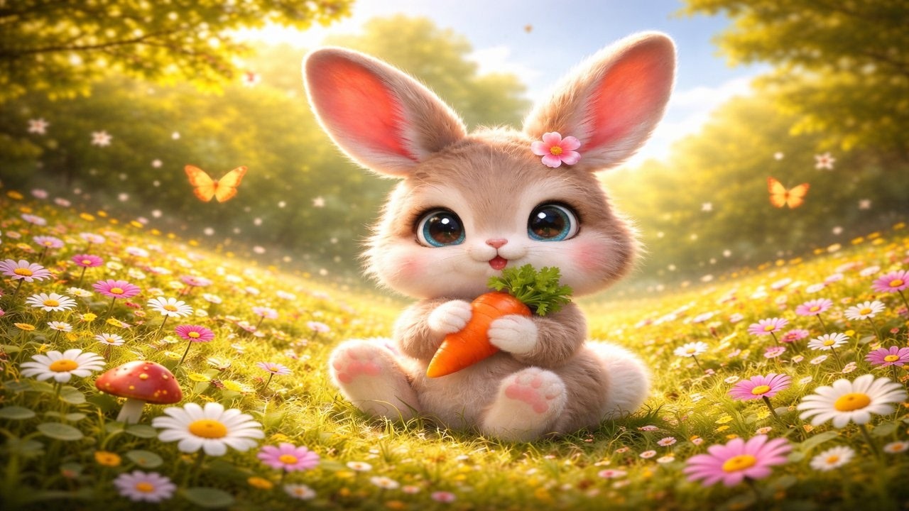 Bunny's Busy Day 🐰 | Kindness Cartoon for Kids | 3D Animated Video
