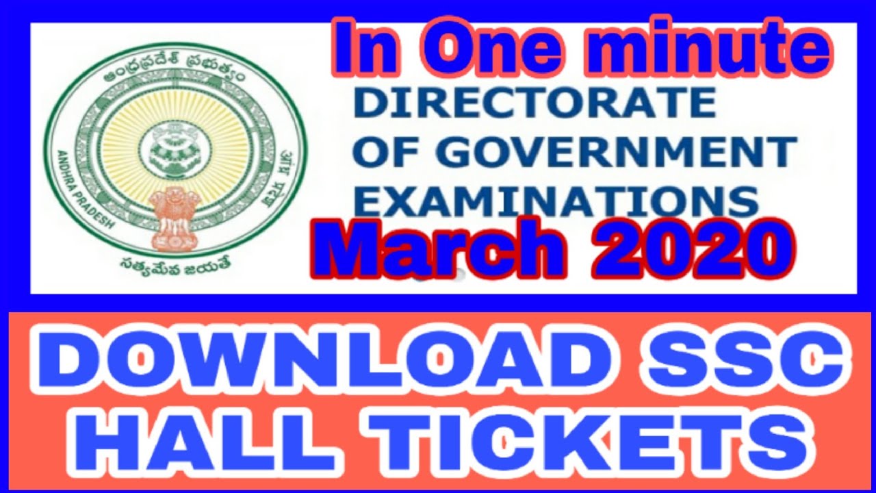 How To Download AP SSC March 2020 Hall Tickets - SSC MARCH 2020 10TH CLASS HALL TICKETS DOWNLOAD