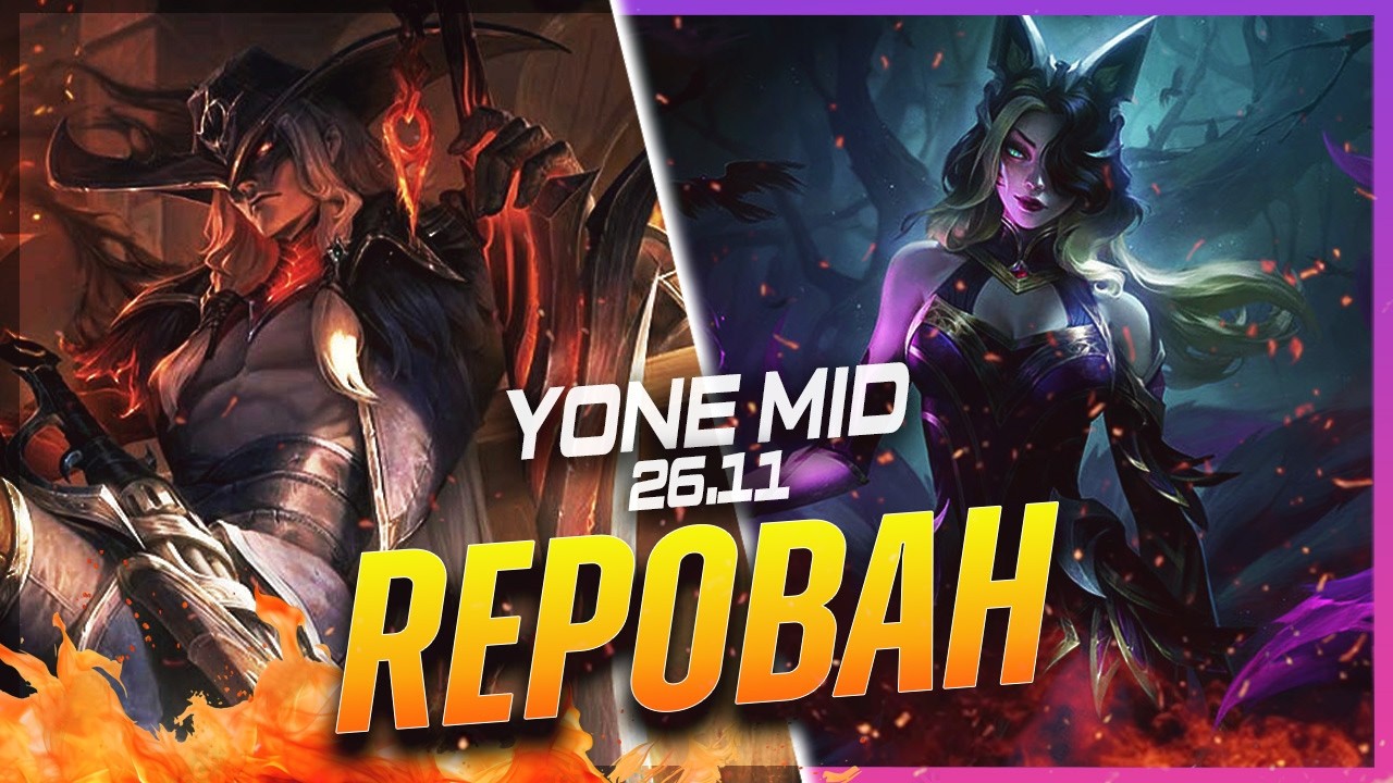 REPOBAH &mdash; Yone против Ahri на миде, патч 14.11 &mdash; Геймплей за Yone в ранге &laquo;Челленджер&raquo;