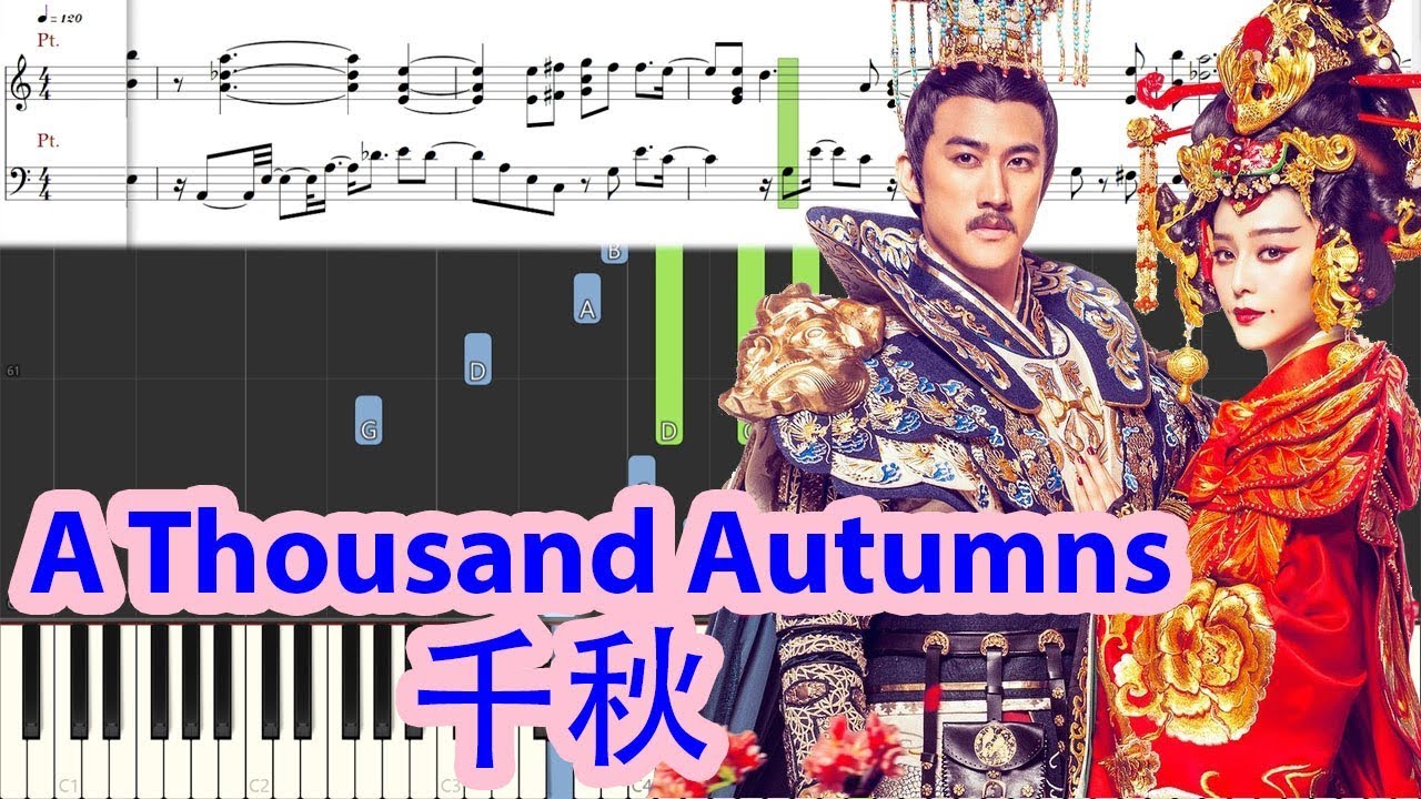 [Piano Tutorial] A Thousand Autumns | 千秋 (The Empress of China | 武媚娘傳奇) - Sun Nan