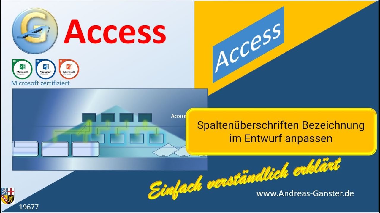 Professionelle Spalten&uuml;berschriften | #Access #tips 19677 | #Tutorial #deutsch | #Ganster #dynamic