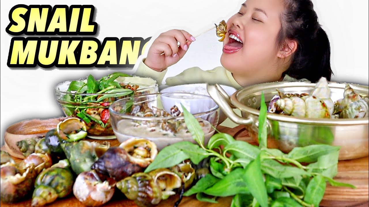 GIANT SNAILS SEAFOOD FEAST (ESCARGOT) MUKBANG 먹방 EATING SHOW!