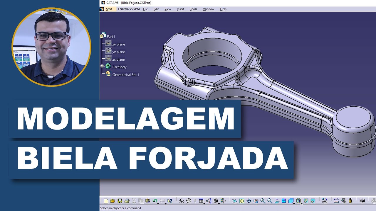 Modelagem de Biela Forjada no CATIA V5