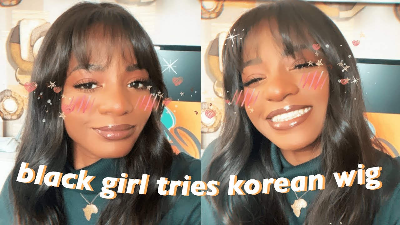 so... i finally tried a korean wig... 👀 // 핑크에이지 PINKAGE review | black in korea