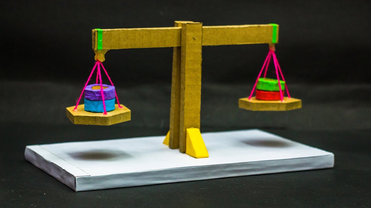 How to make a Beam Balance from Cardboard