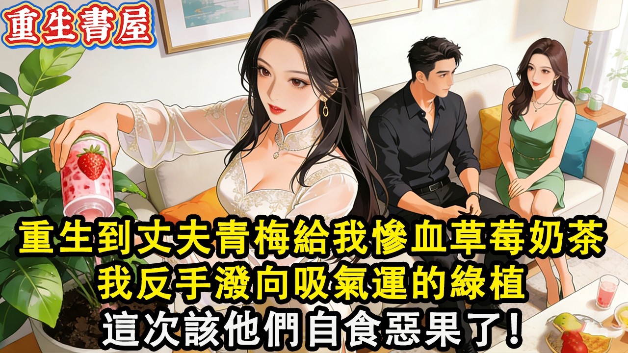 【重生爽文】重生回到丈夫青梅給我慘血草莓奶茶  我反手潑向吸氣運的綠植  這次該他們自食惡果了！#小說 #重生 #爽文#動漫#故事